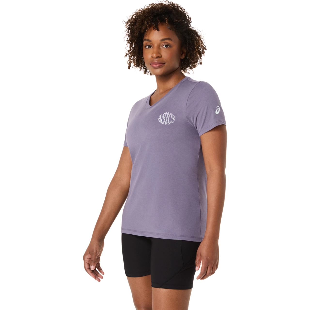 WOMEN'S ASICS NATURE V-NECK SHORT SLEEVE TEE - 3