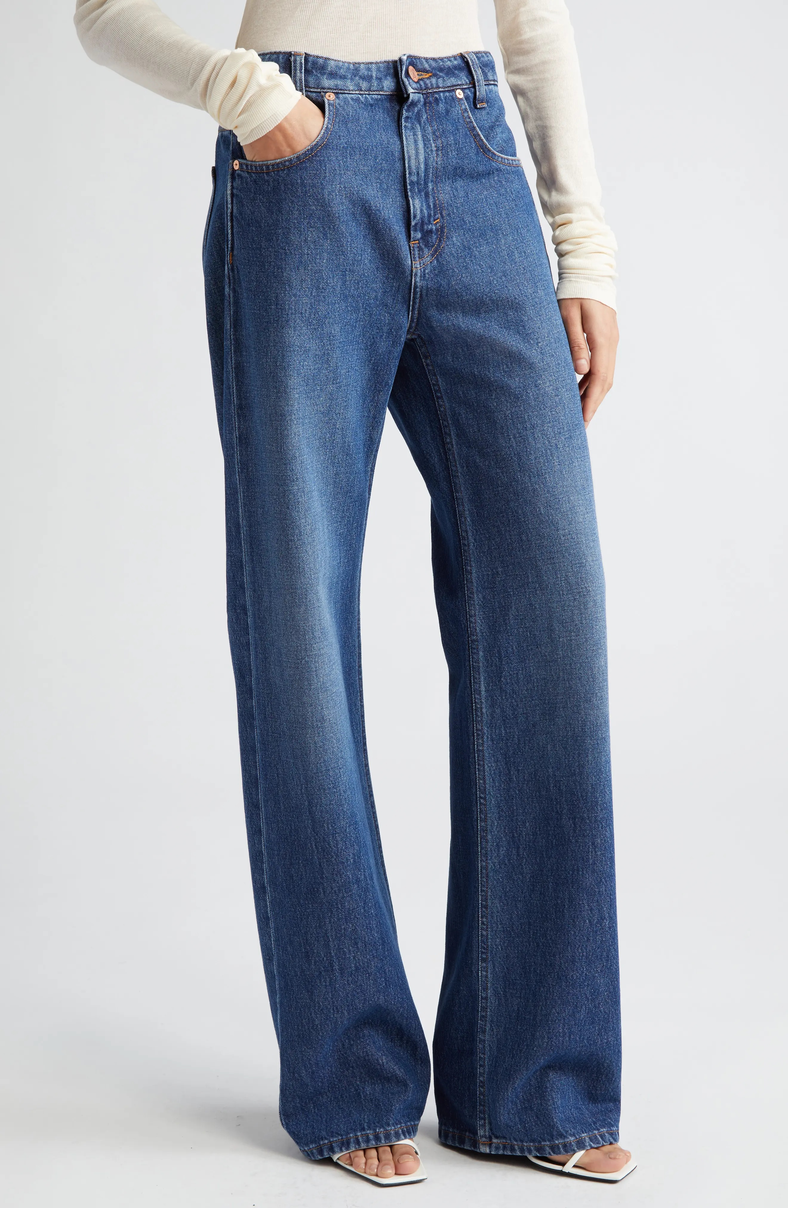 Ease High Waist Straight Leg Organic Cotton Denim Jeans - 5