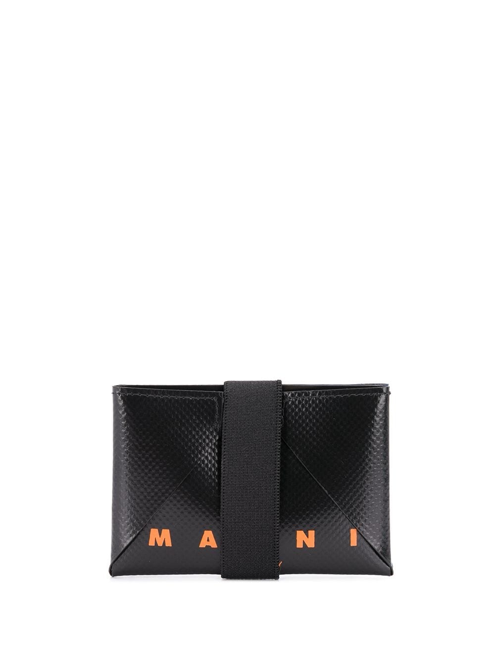 logo print leather wallet - 1