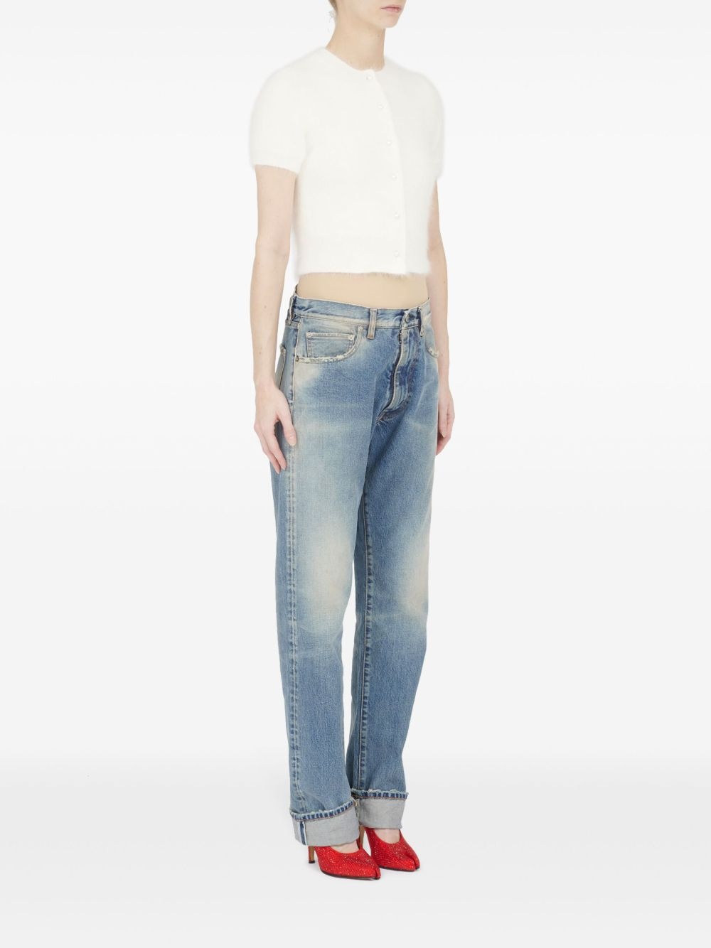 short-sleeve cropped cardigan - 3