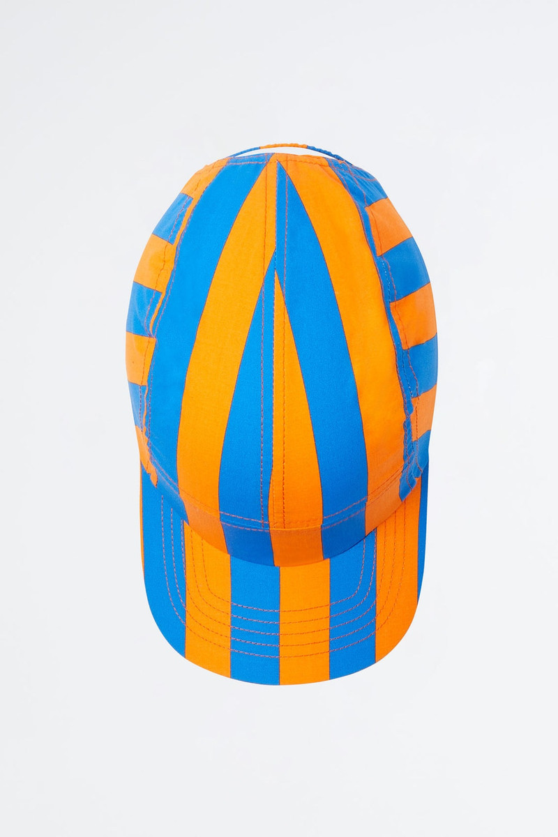 ORANGE & BLUE STRIPED BASEBALL CAP 3