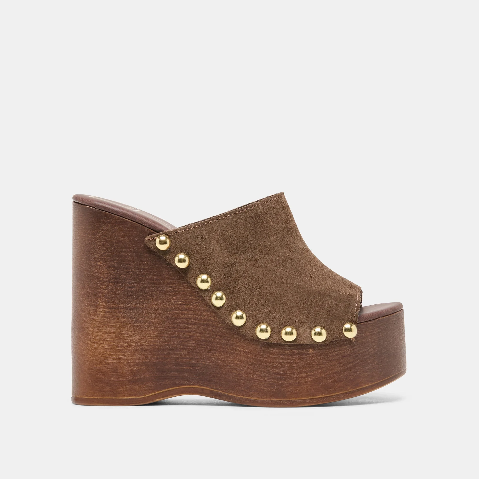 BIRK WEDGES DK BROWN SUEDE - 1