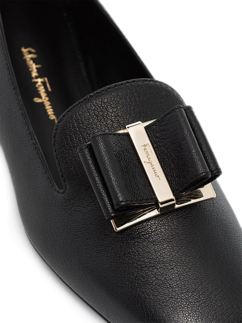FERRAGAMO Zaneta double-bow moccasins outlook