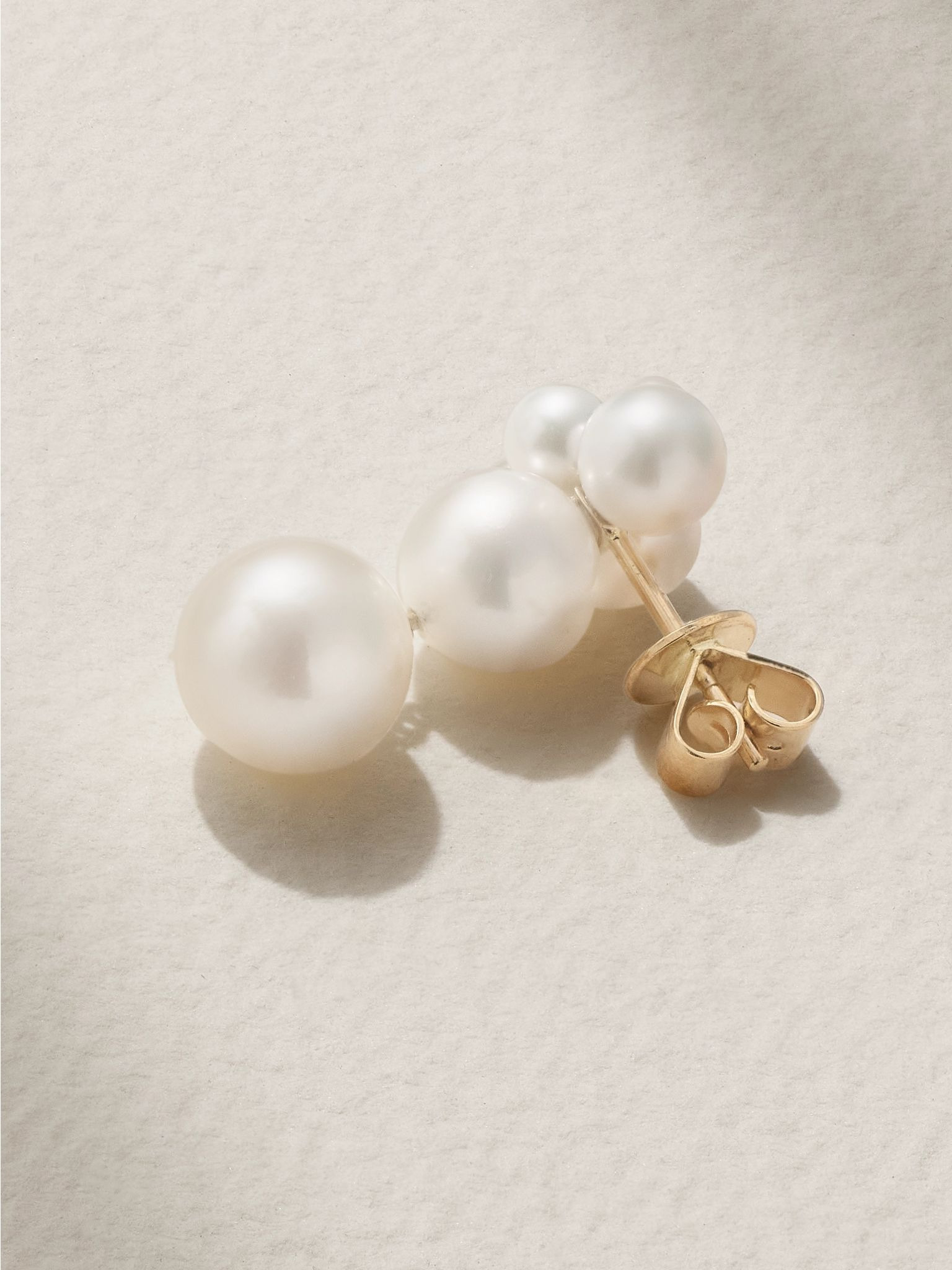 Bisou 14-karat gold pearl earring Gold - 3