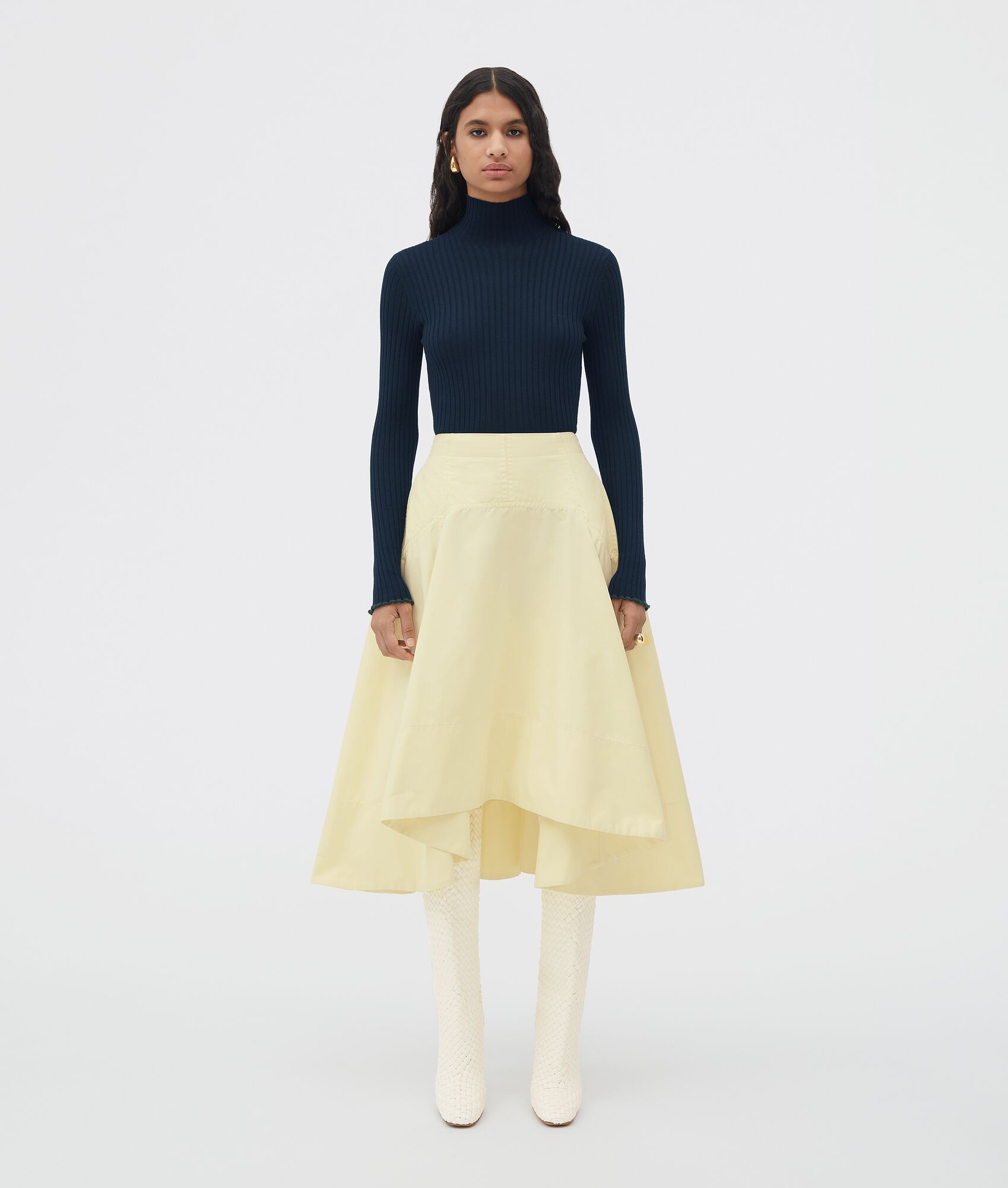 compact cotton skirt - 1