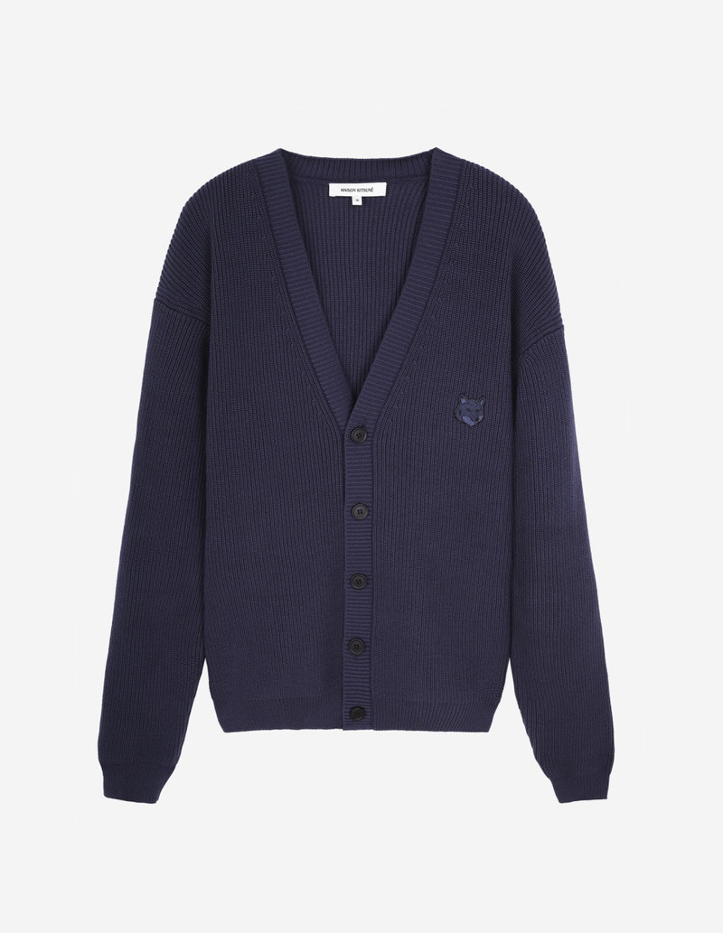 BOLD FOX HEAD PATCH COMFORT RIBBED CARDIGAN 1