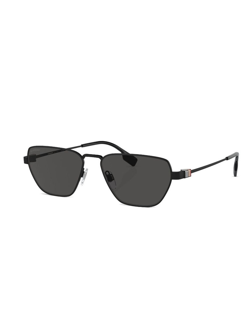 Burberry Vintage-check geometric-frame sunglasses outlook