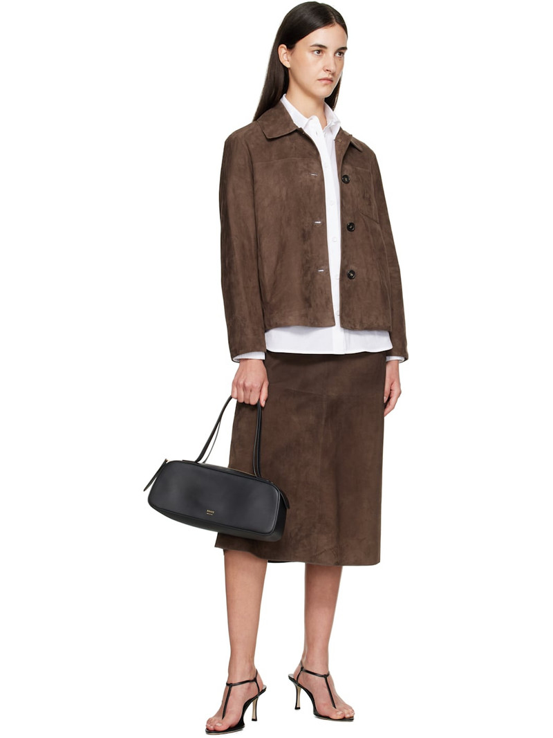 Max Mara Brown Cloe Suede Jacket outlook