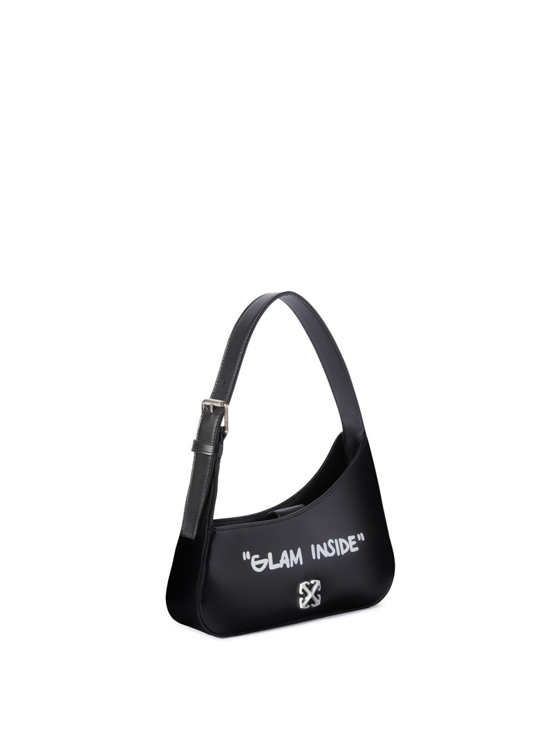 Off-White Black Jitney Quote Shoulder Bag outlook
