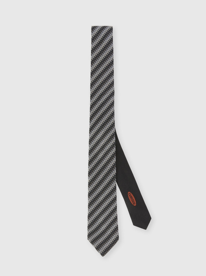 Zig zag silk tie 1