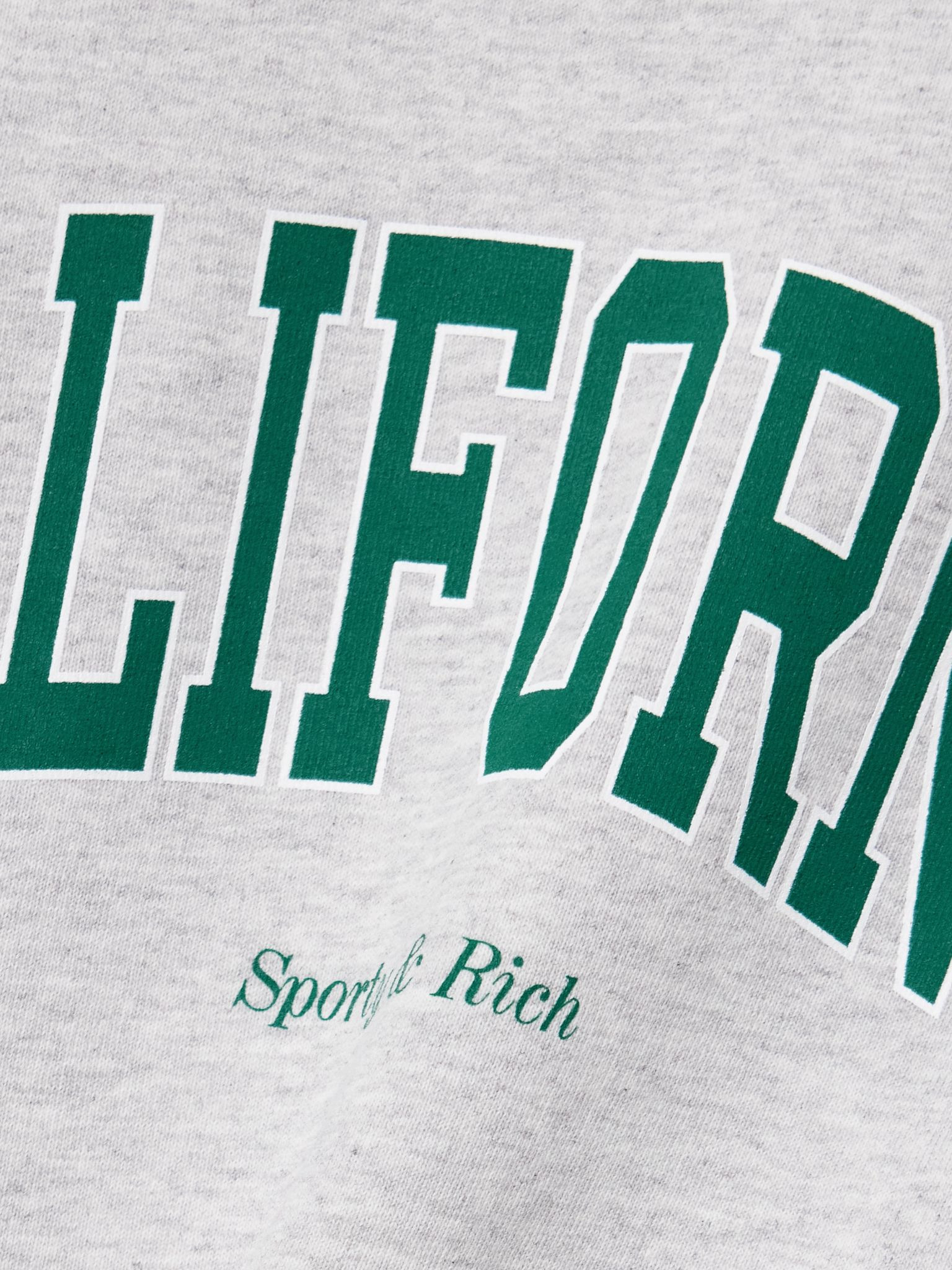 Printed cotton-blend jersey sweatshirt Light gray - 5