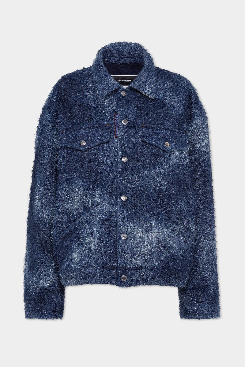 FURRY DENIM OVER JACKET - 1