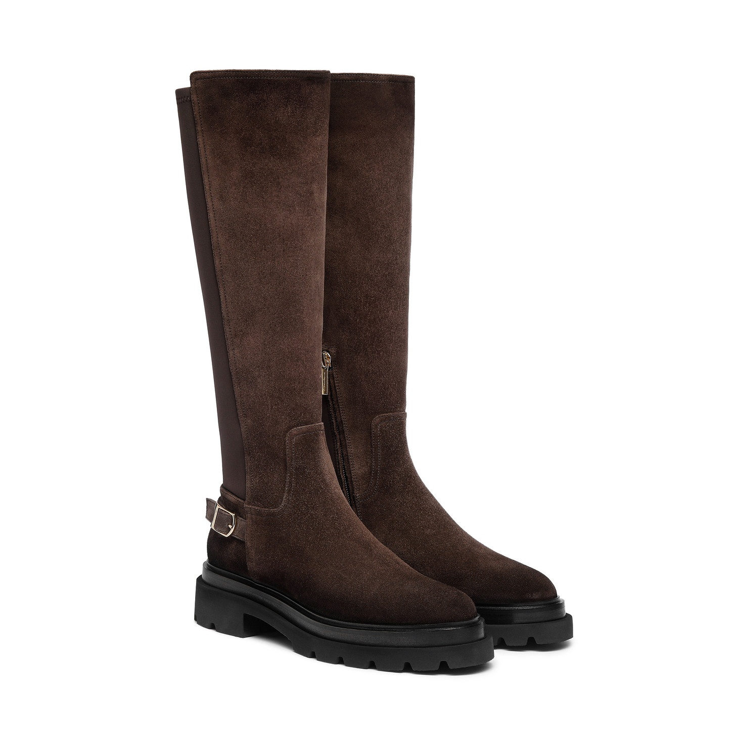 Women's dark brown suede boot - 3