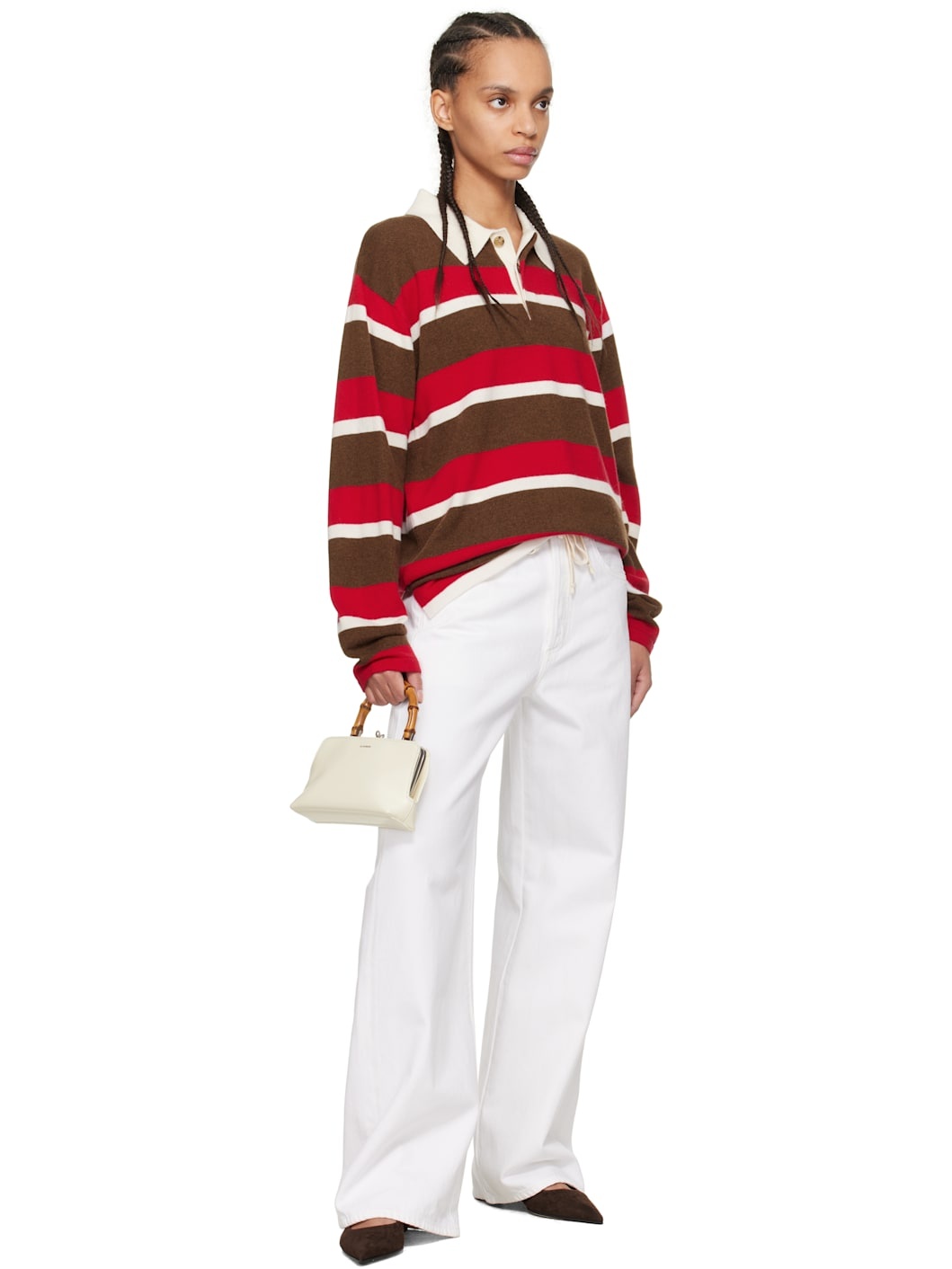 White Brynn Drawstring Jeans - 4