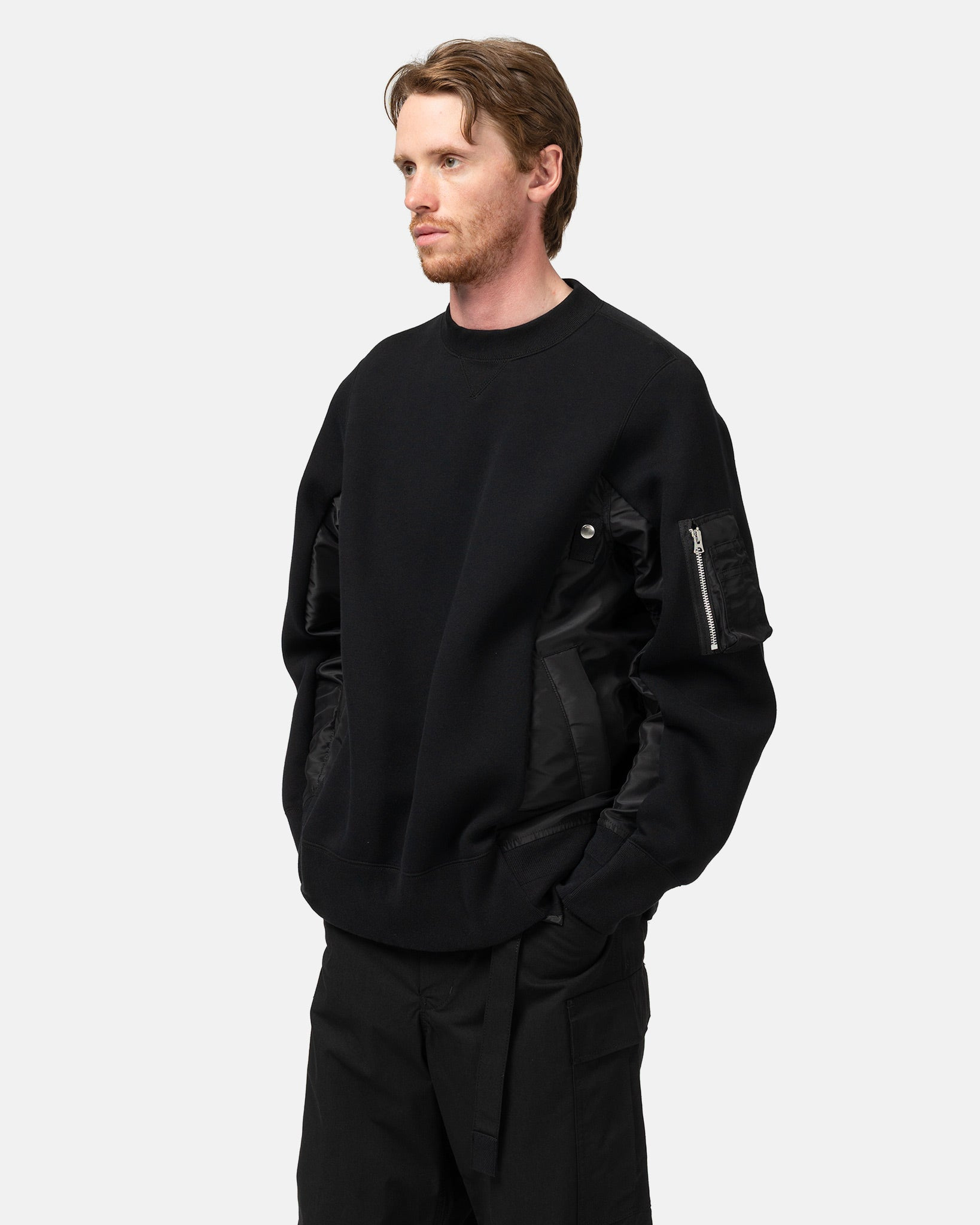 Sponge Sweat x Nylon Twill Pullover Black/Black - 4