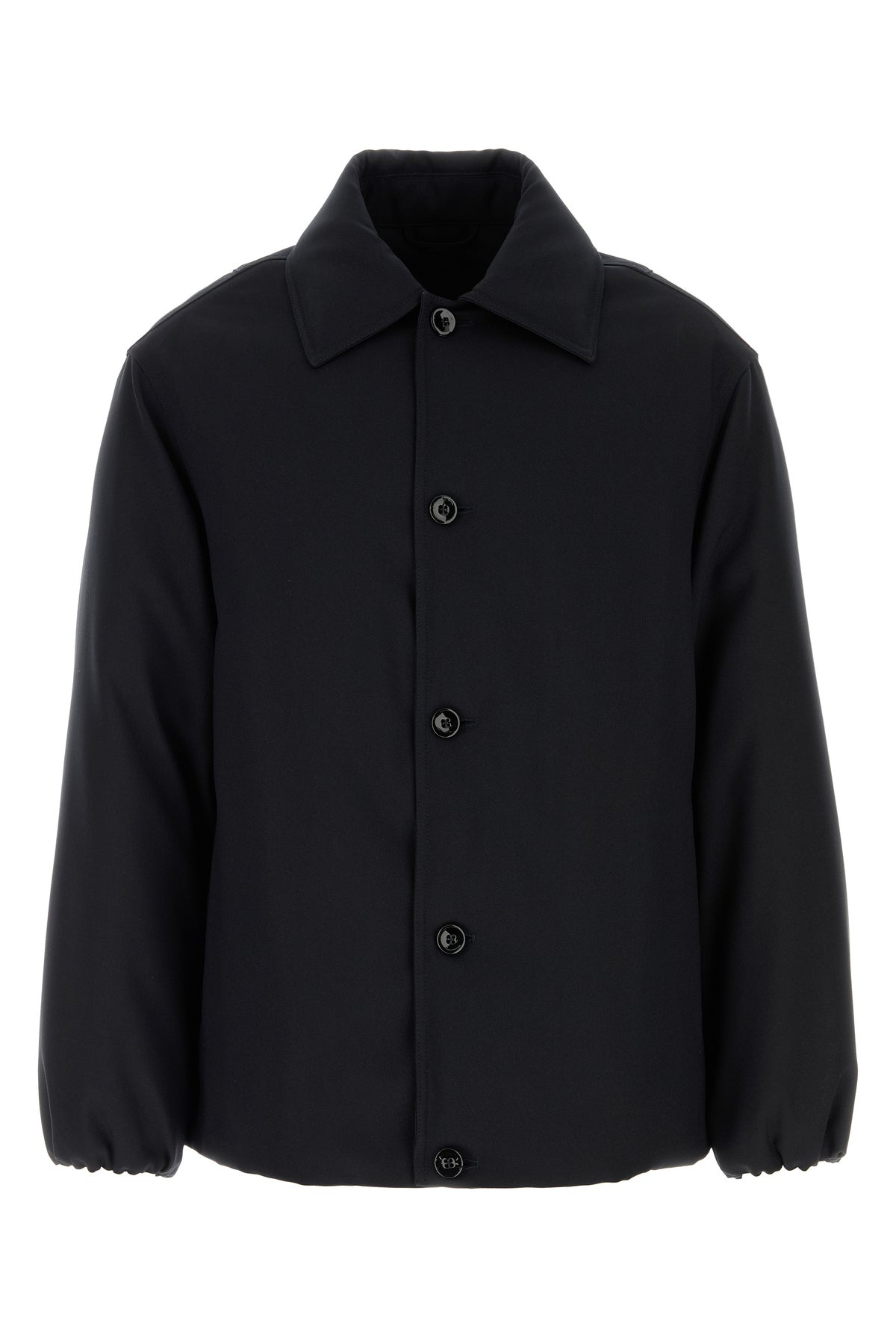 Black polyester padded jacket - 1