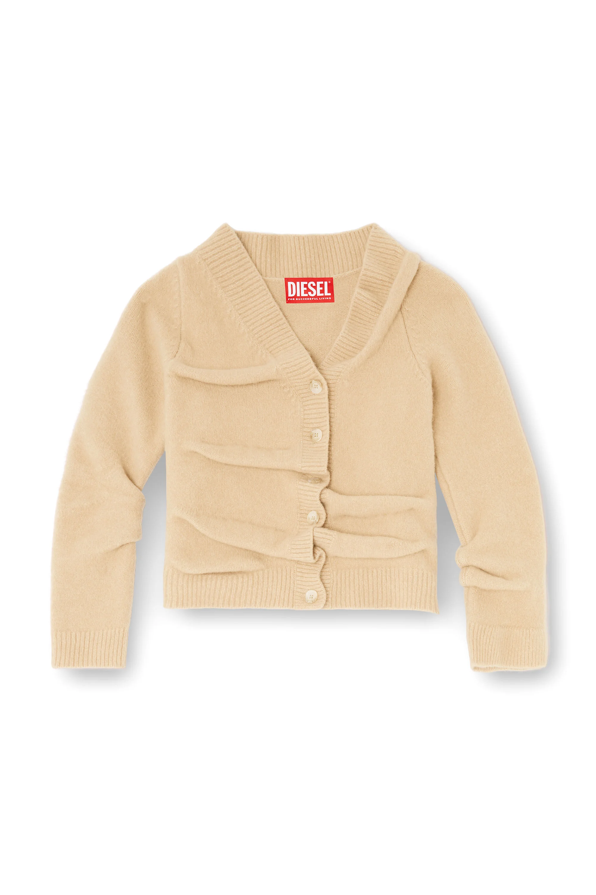 CROPPED CARDIGAN IN WRINKLED BOILED KNIT - 1