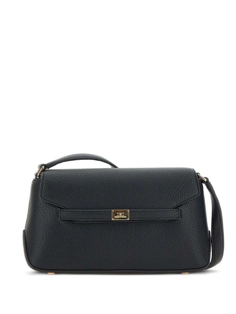 logo-plaque leather shoulder bag 1