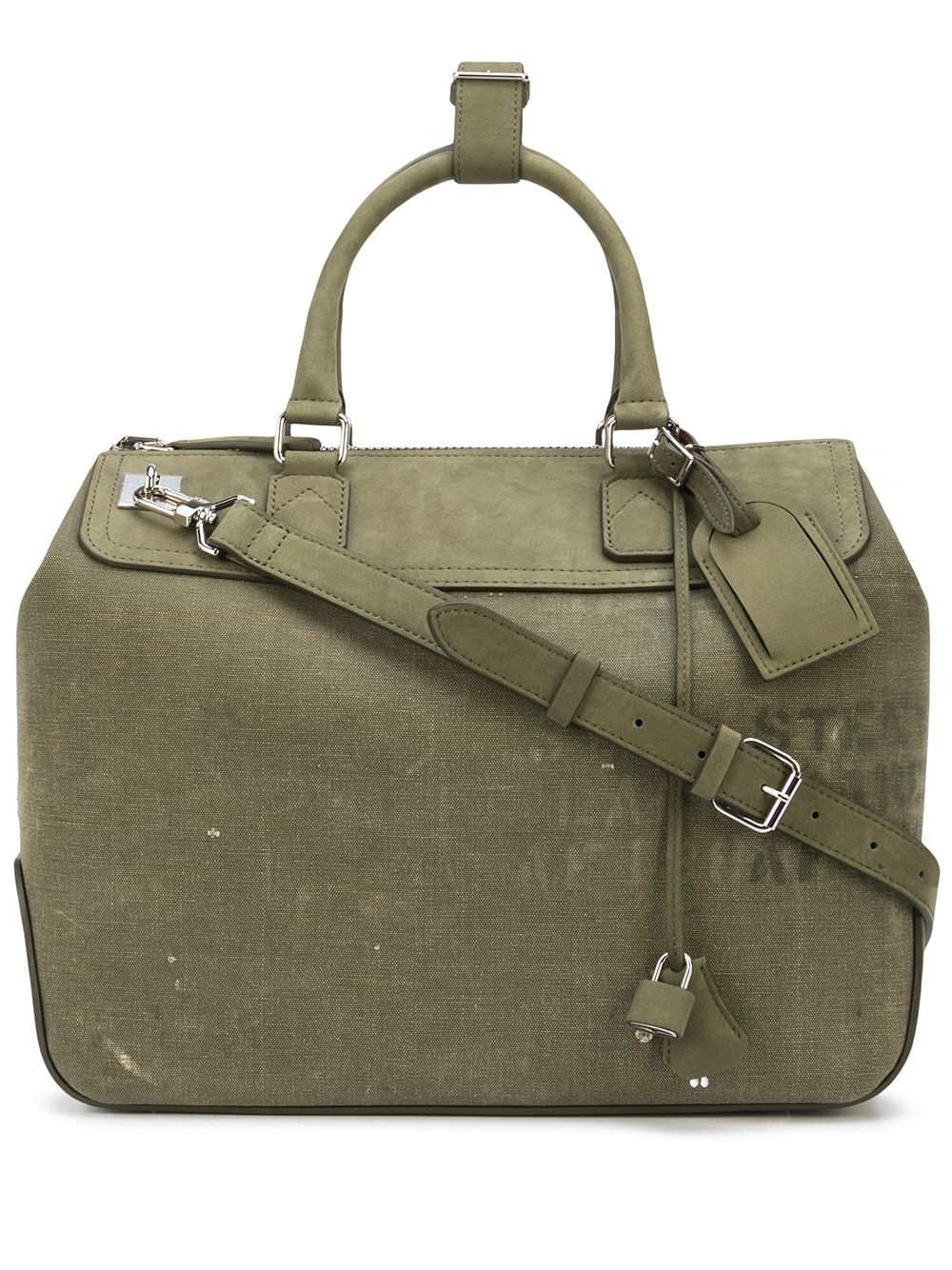 printed canvas holdall - 1