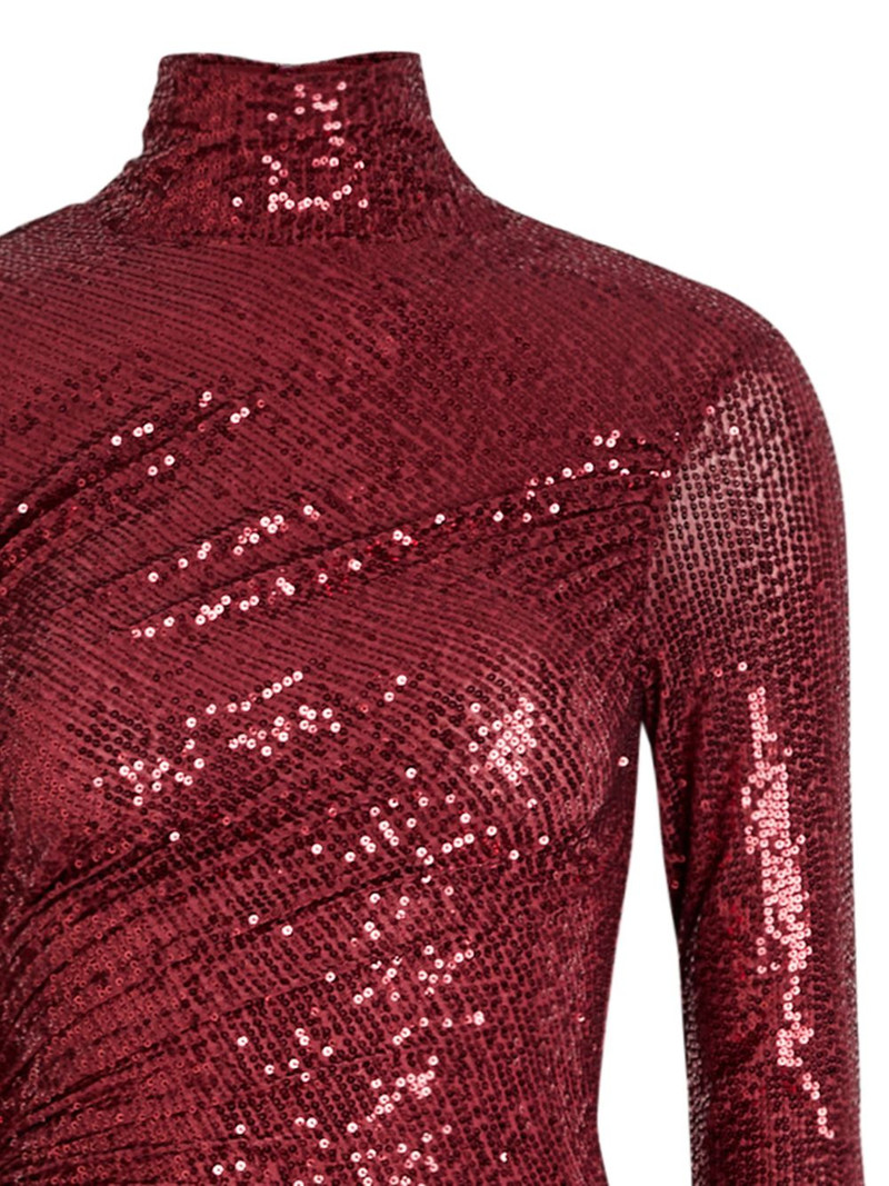 Needle & Thread Malia sequin turtleneck midi dress outlook