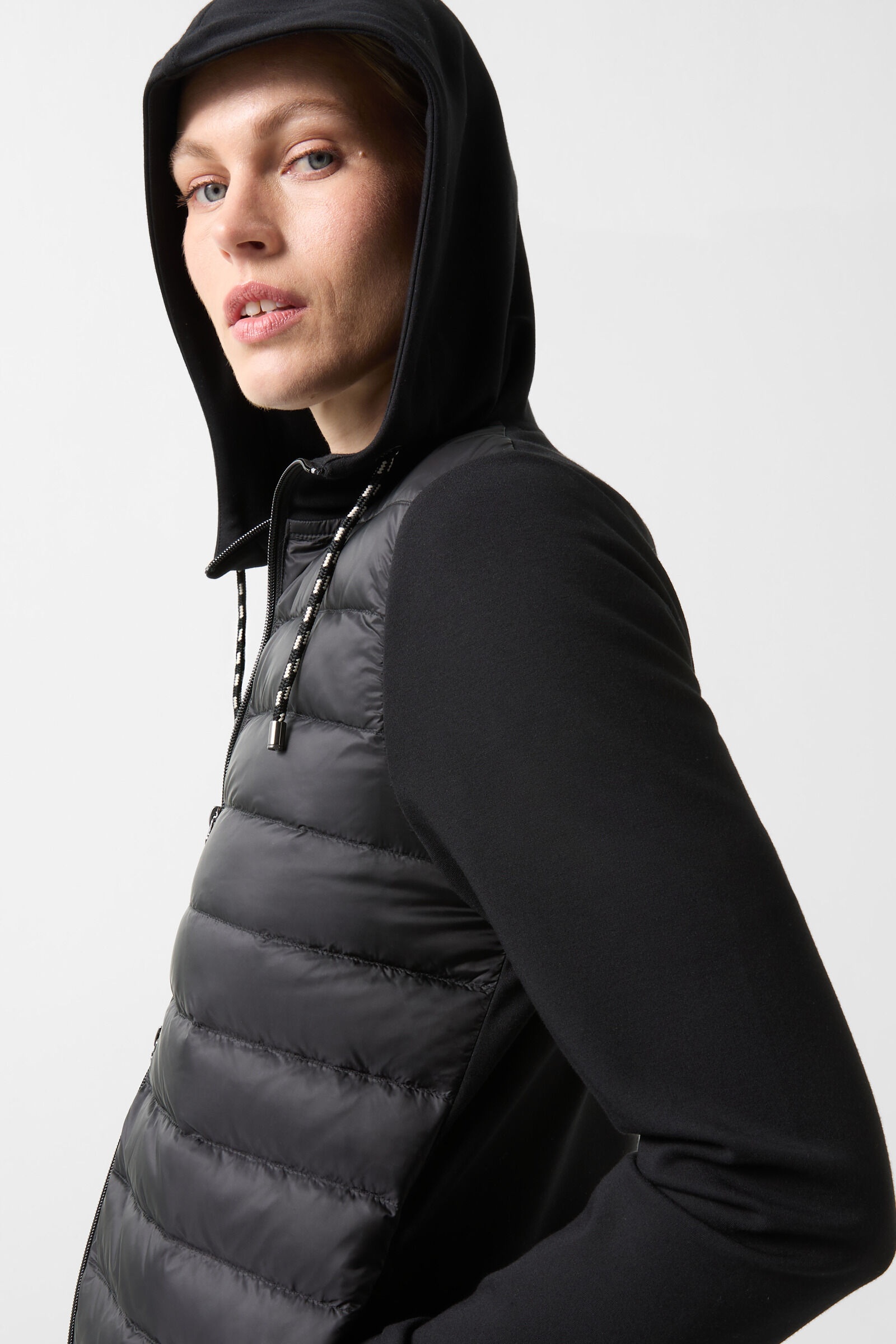 Juana Down sweatshirt jacket in Black - 5