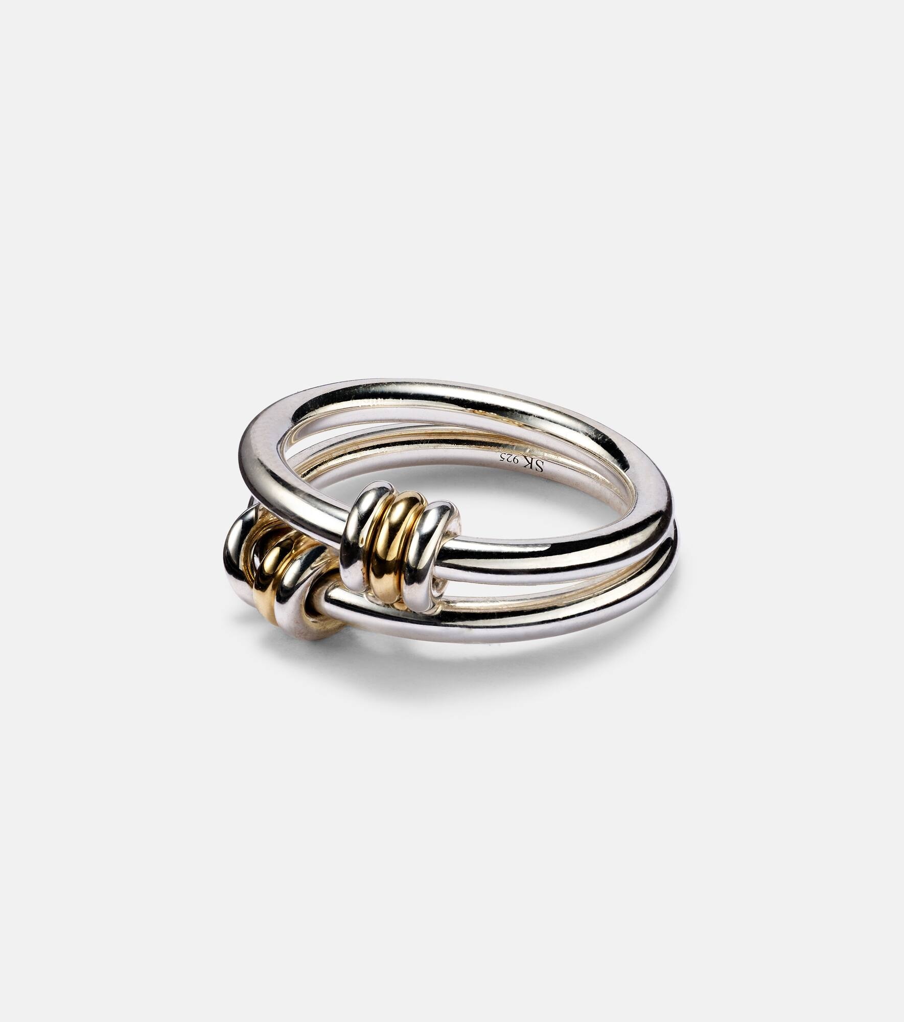 Sirius Versa sterling silver and 18kt gold hoop earrings - 6
