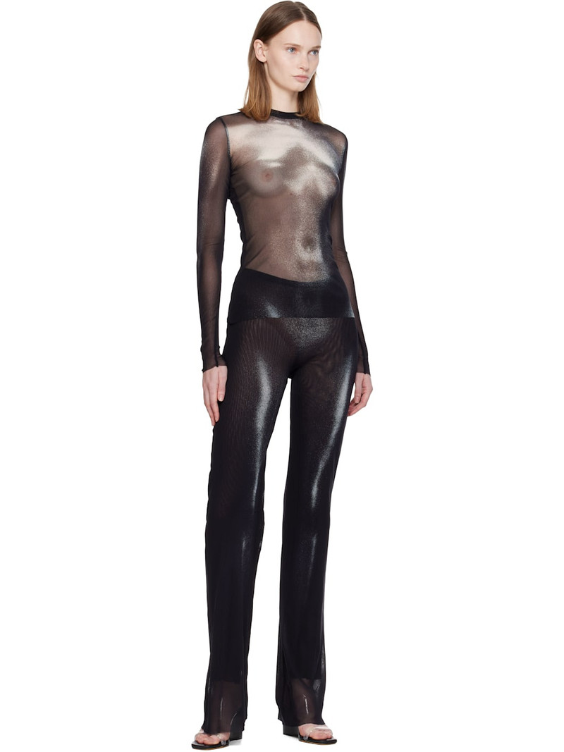Jean Paul Gaultier Black 'The Silver Body Dust' Lounge Pants outlook
