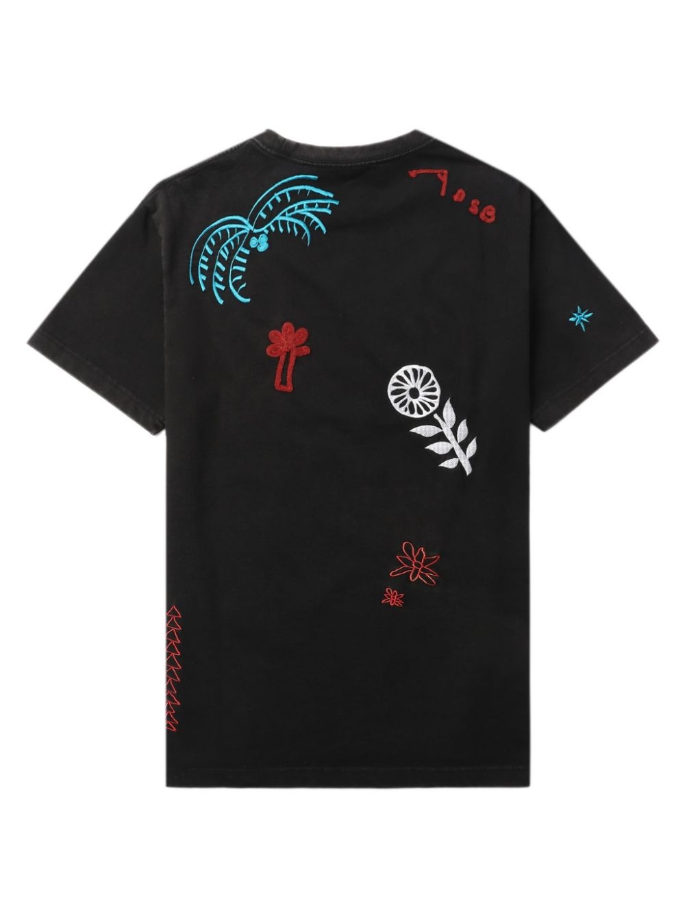 embroidered cotton T-shirt - 6