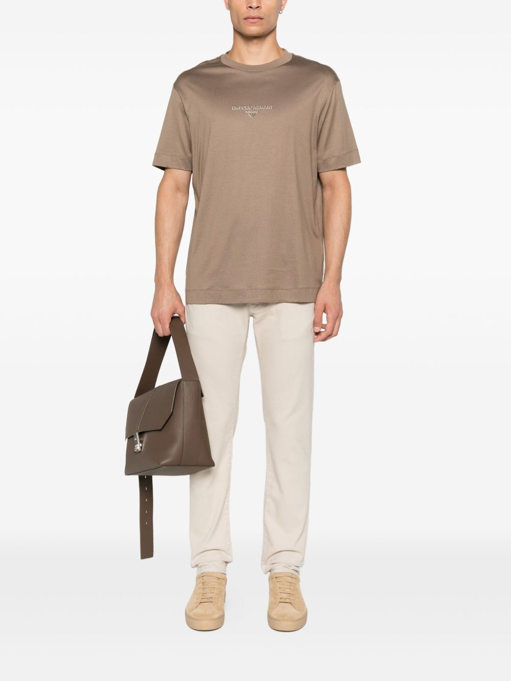 logo-embroidered T-shirt - 2