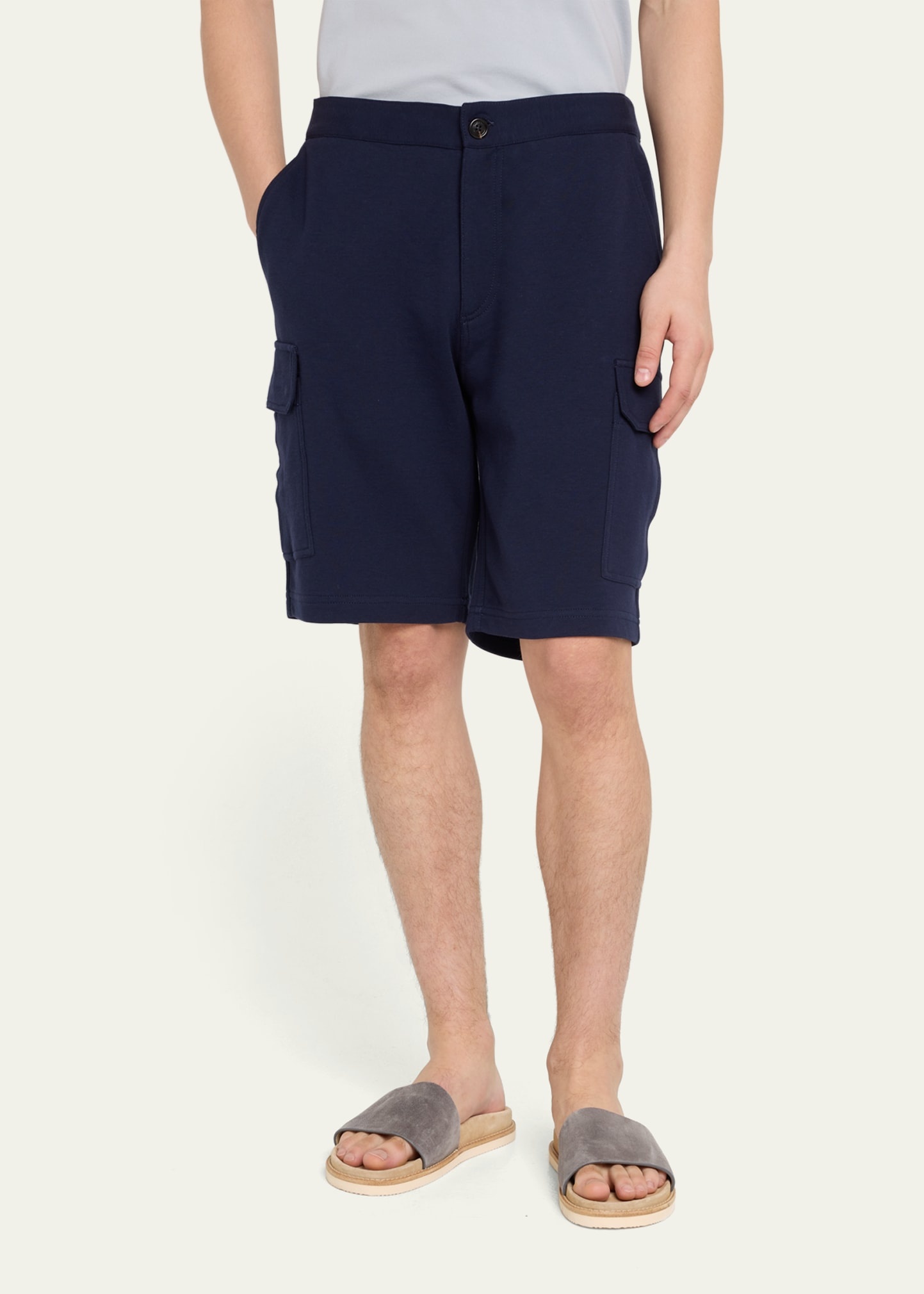 Men's Cotton-Blend Travel Cargo Shorts - 3