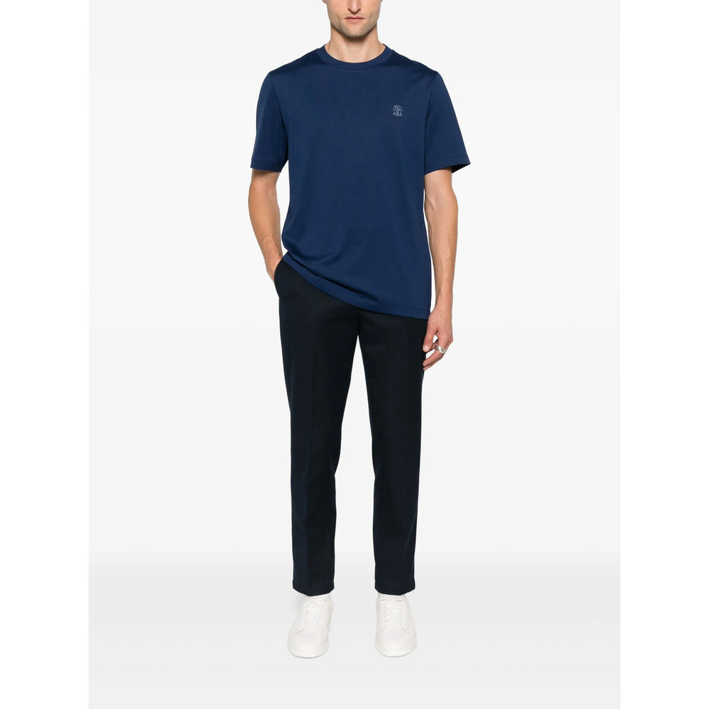 Brunello Cucinelli Blue T-Shirts & Vests - T-Shirts Men - 3
