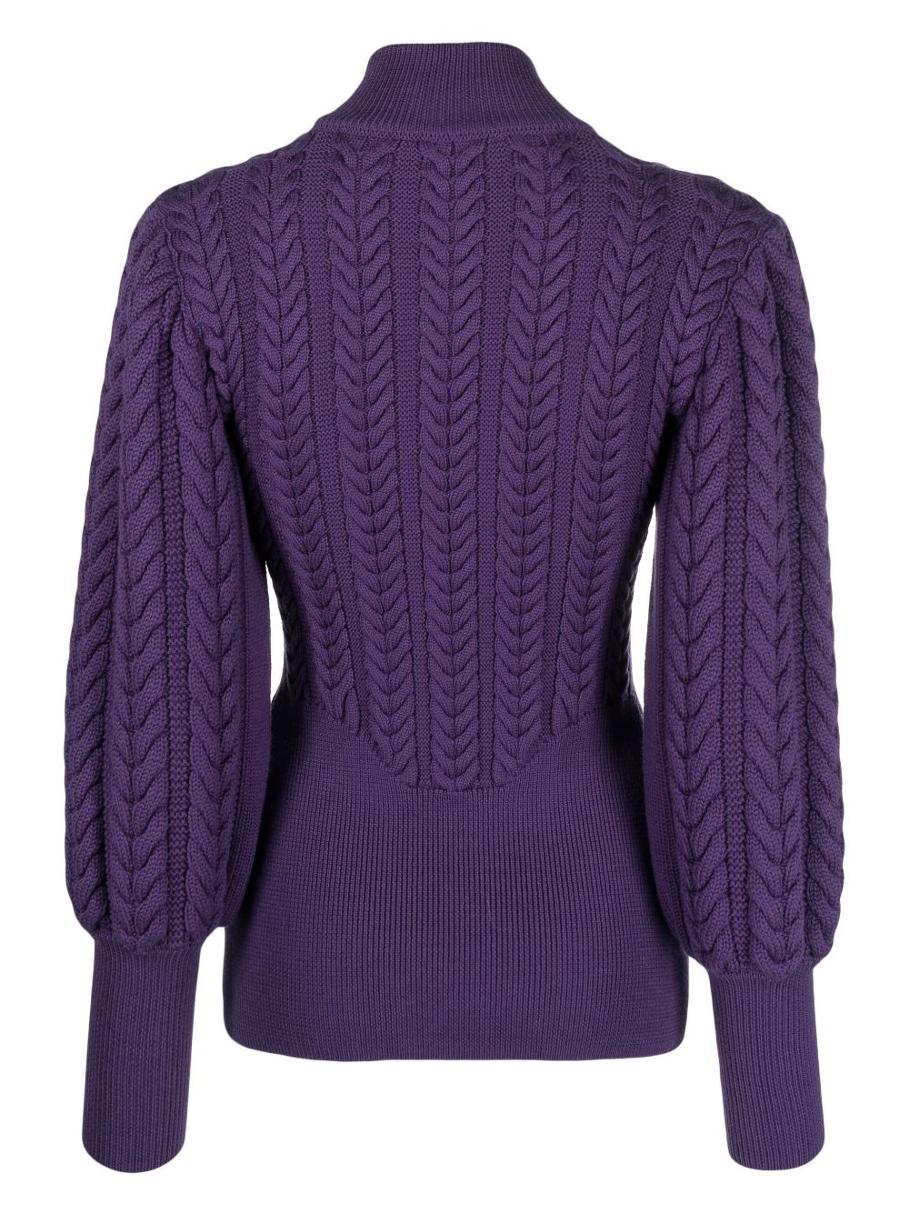 long-sleeve knitted wool jumper - 2