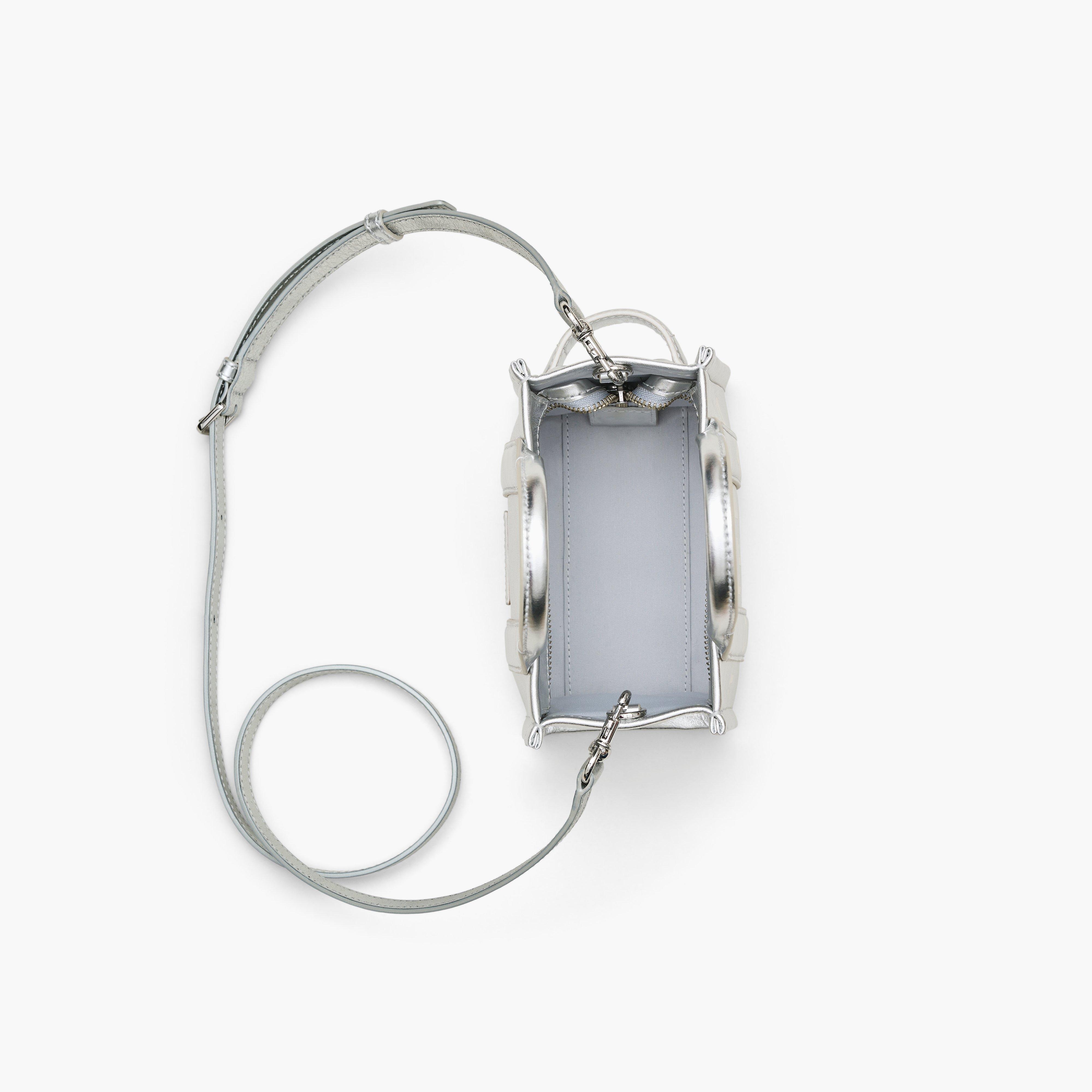 THE METALLIC LEATHER CROSSBODY TOTE BAG - 8