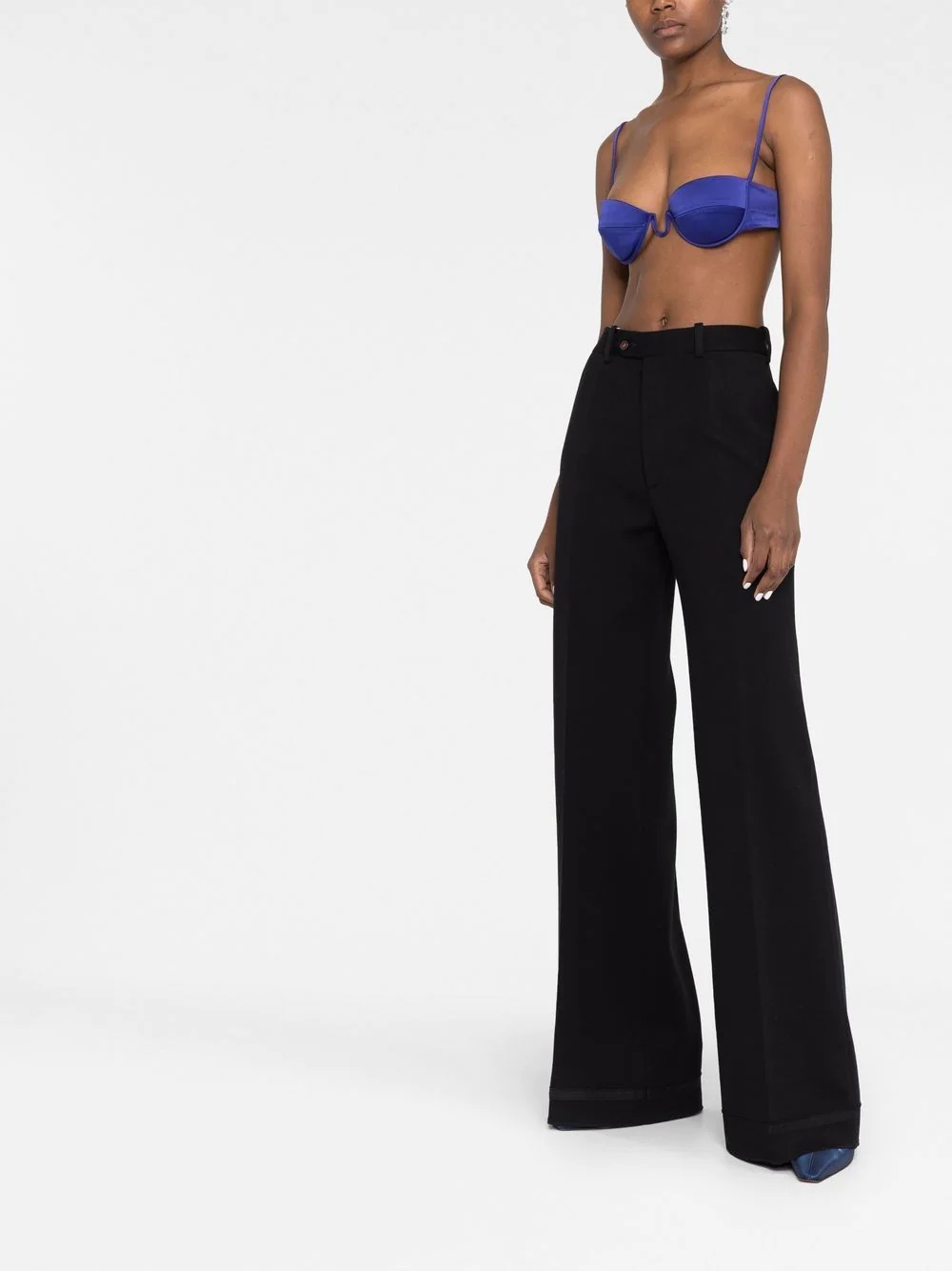 wired satin bra top - 6