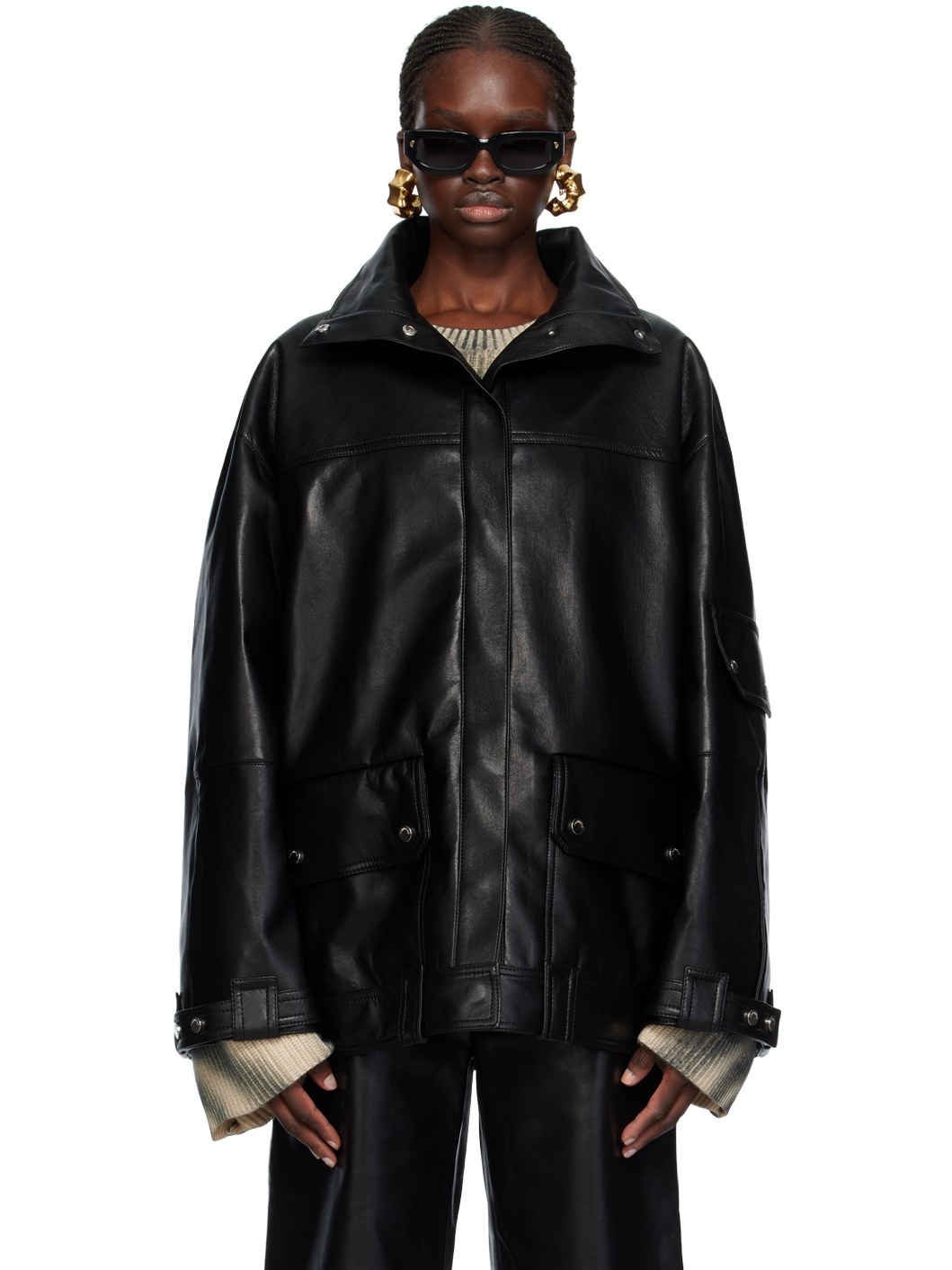 Black Silva Leather Jacket - 1