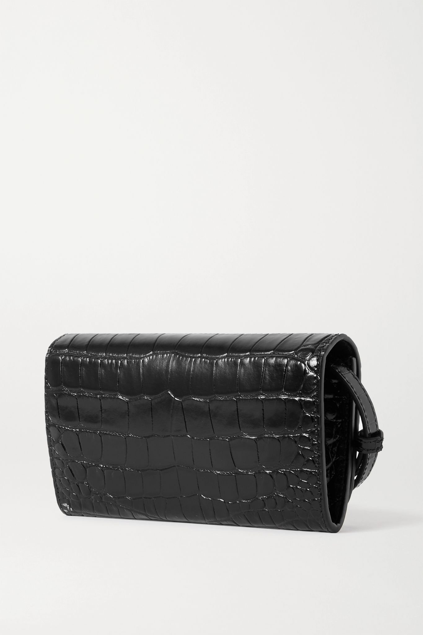 Touch croc-effect leather shoulder bag - 4