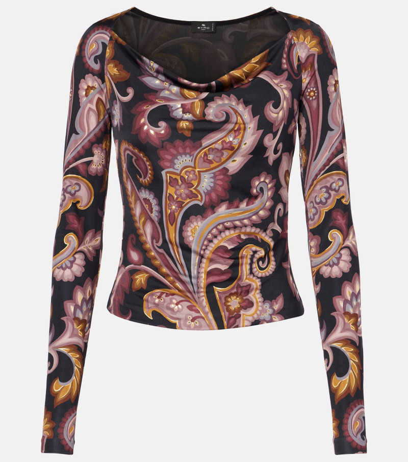 Paisley jersey top - 1