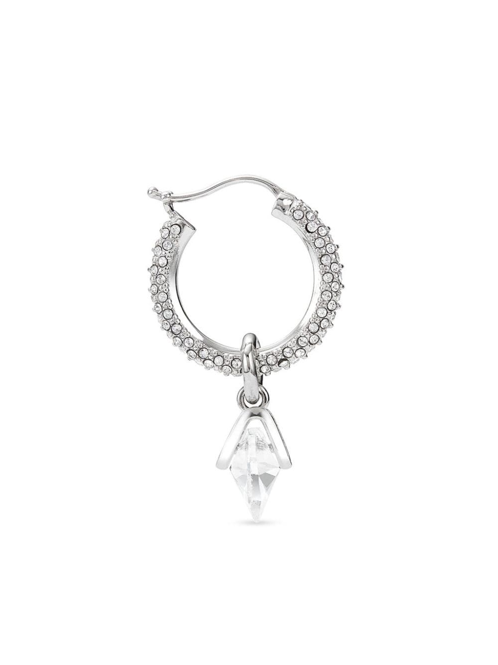 crystal heart hoop earrings - 5