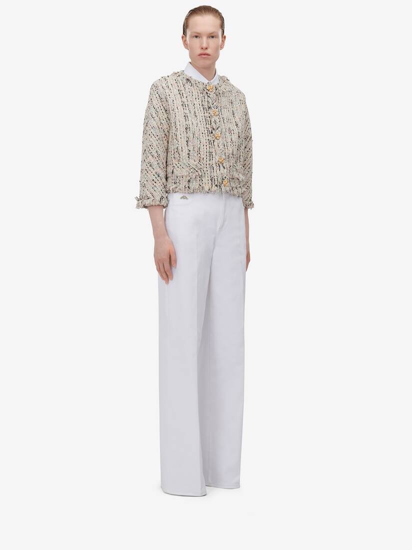 Women's Wide Leg Jeans in Optic White - 3