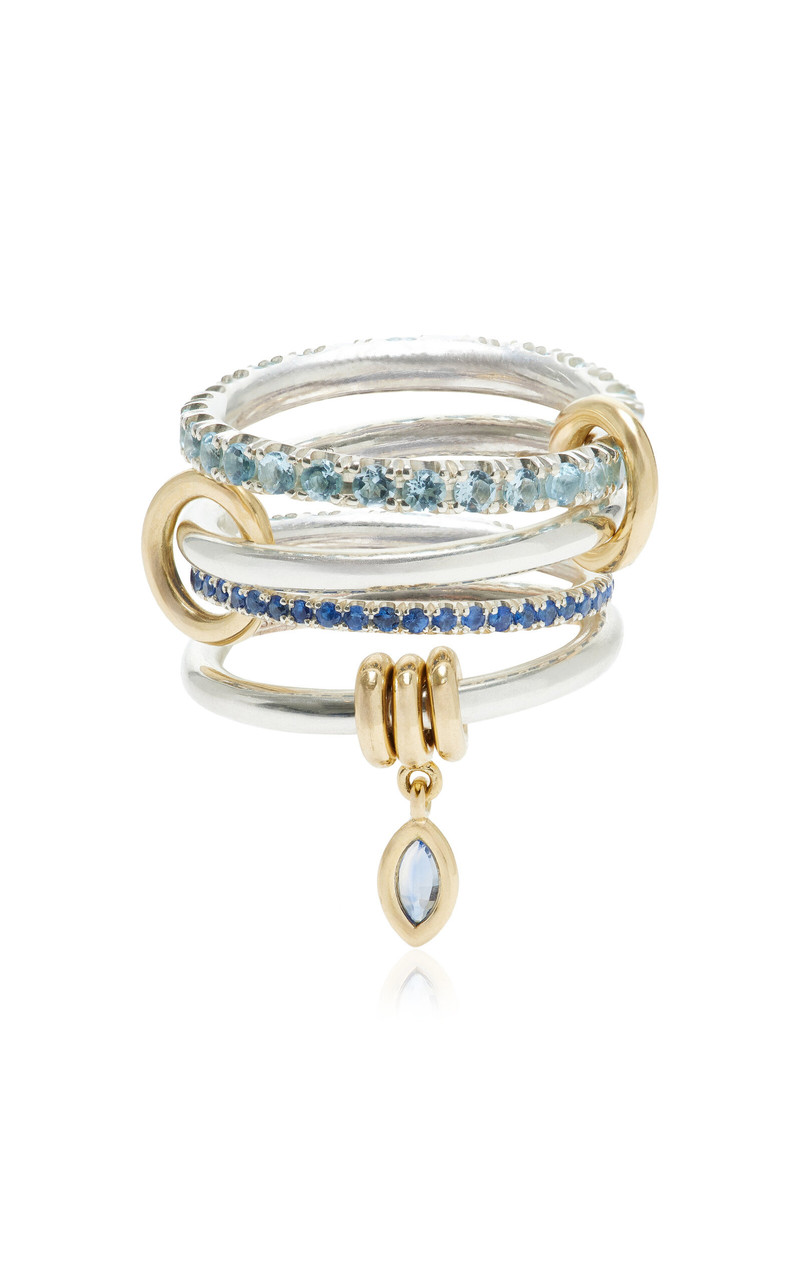 Exclusive La Isla 18K Yellow Gold and Sterling Silver Inara Marquise Blue Ring blue 1