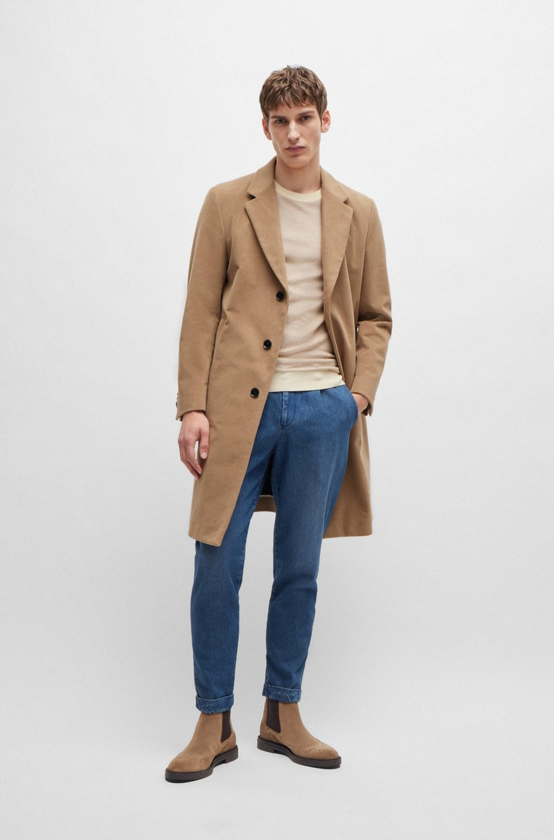 BOSS SUEDE CHELSEA BOOTS WITH BROGUE DETAILS outlook