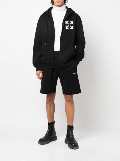 Off-White Arrows logo-print zip hoodie outlook