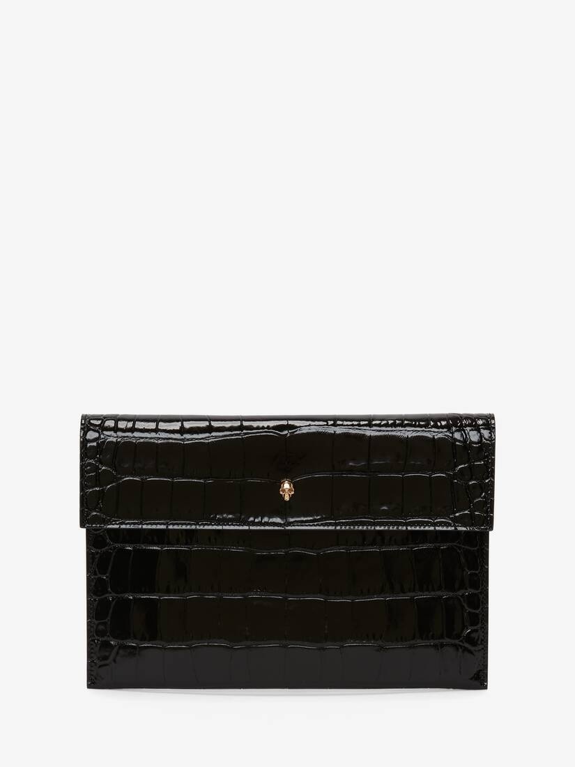 Women's Skull Clutch in Black - 1