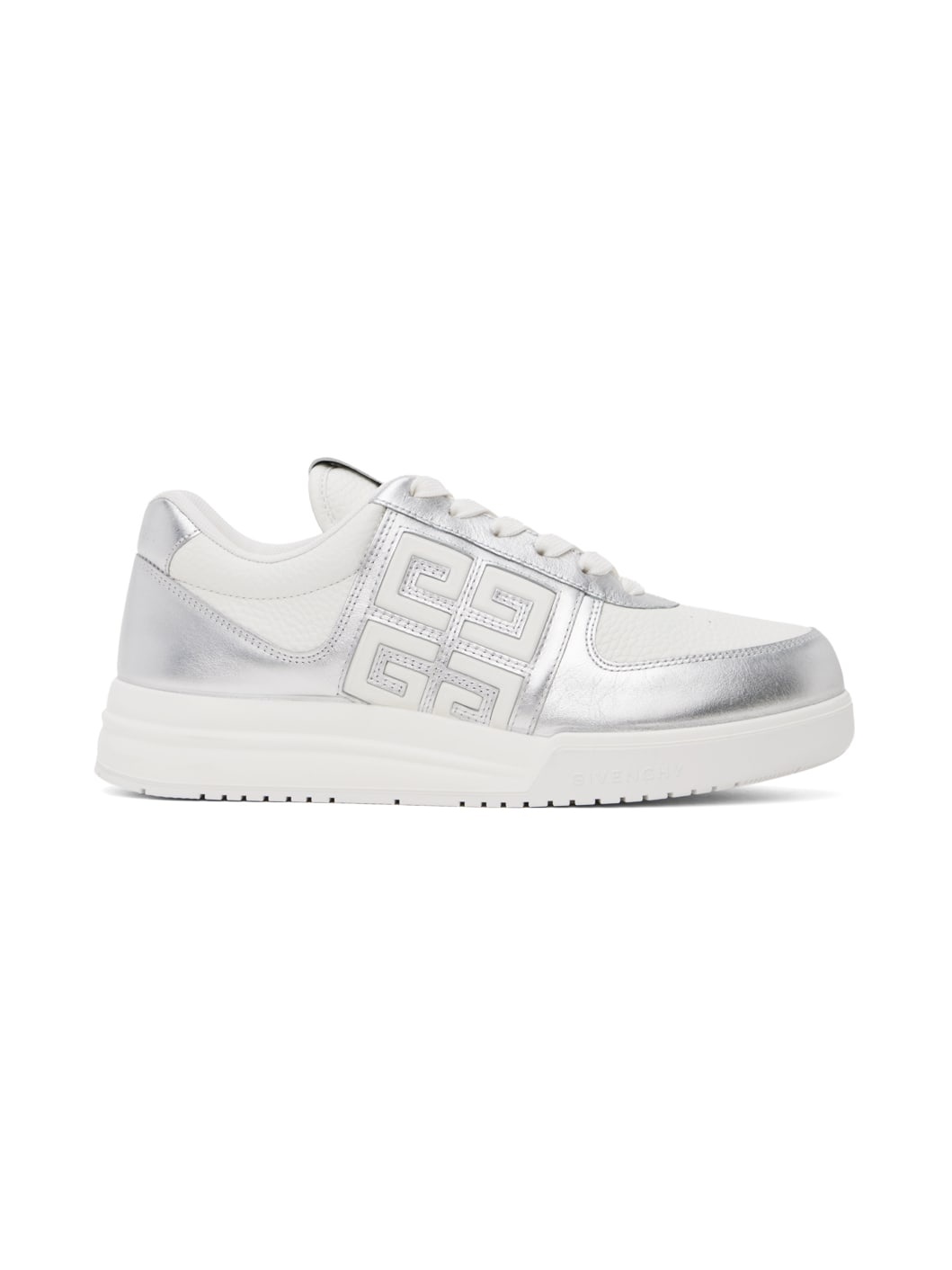 White & Silver G4 Sneakers - 1