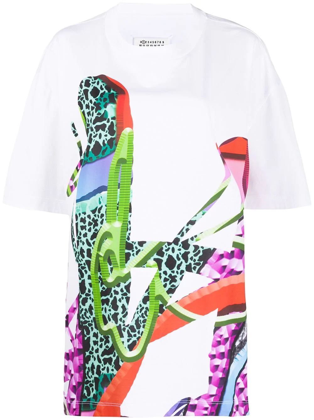 abstract print oversized T-shirt - 1