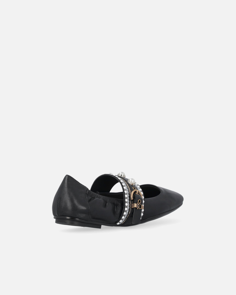 NAPPA LEATHER BALLERINAS WITH JEWEL BAND 3