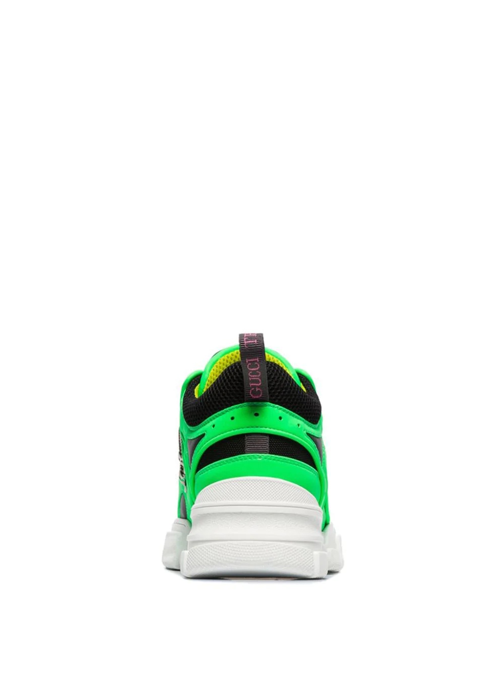 green and black Flashtrek leather and mesh sneakers - 4