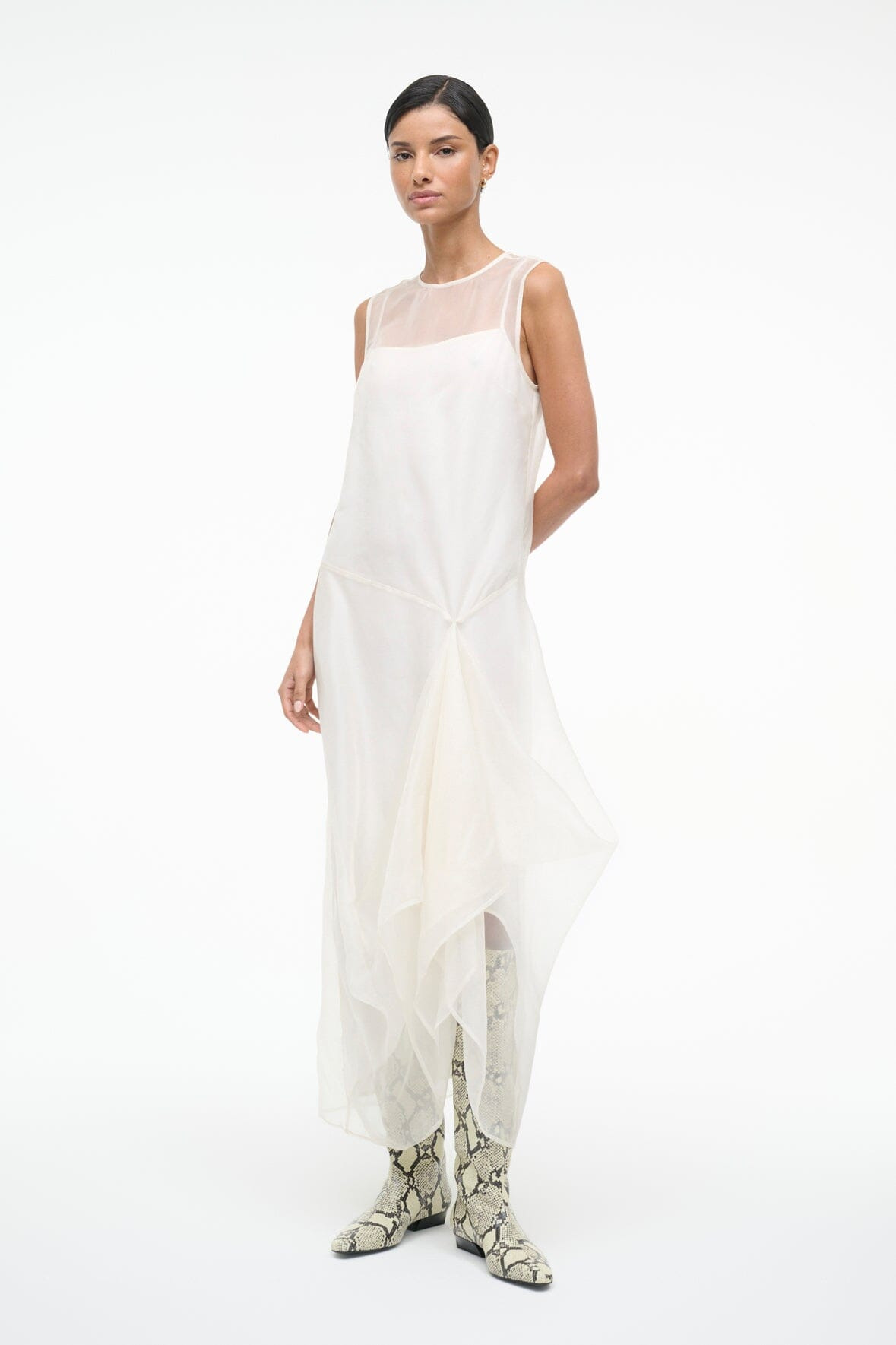 STAUD VIOLA DRESS IVORY - 5