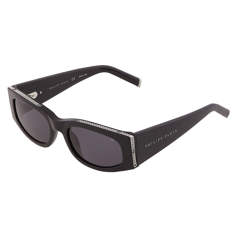 Philipp Plein Grey Oval Ladies Sunglasses SPP025S 0700 55 - 4