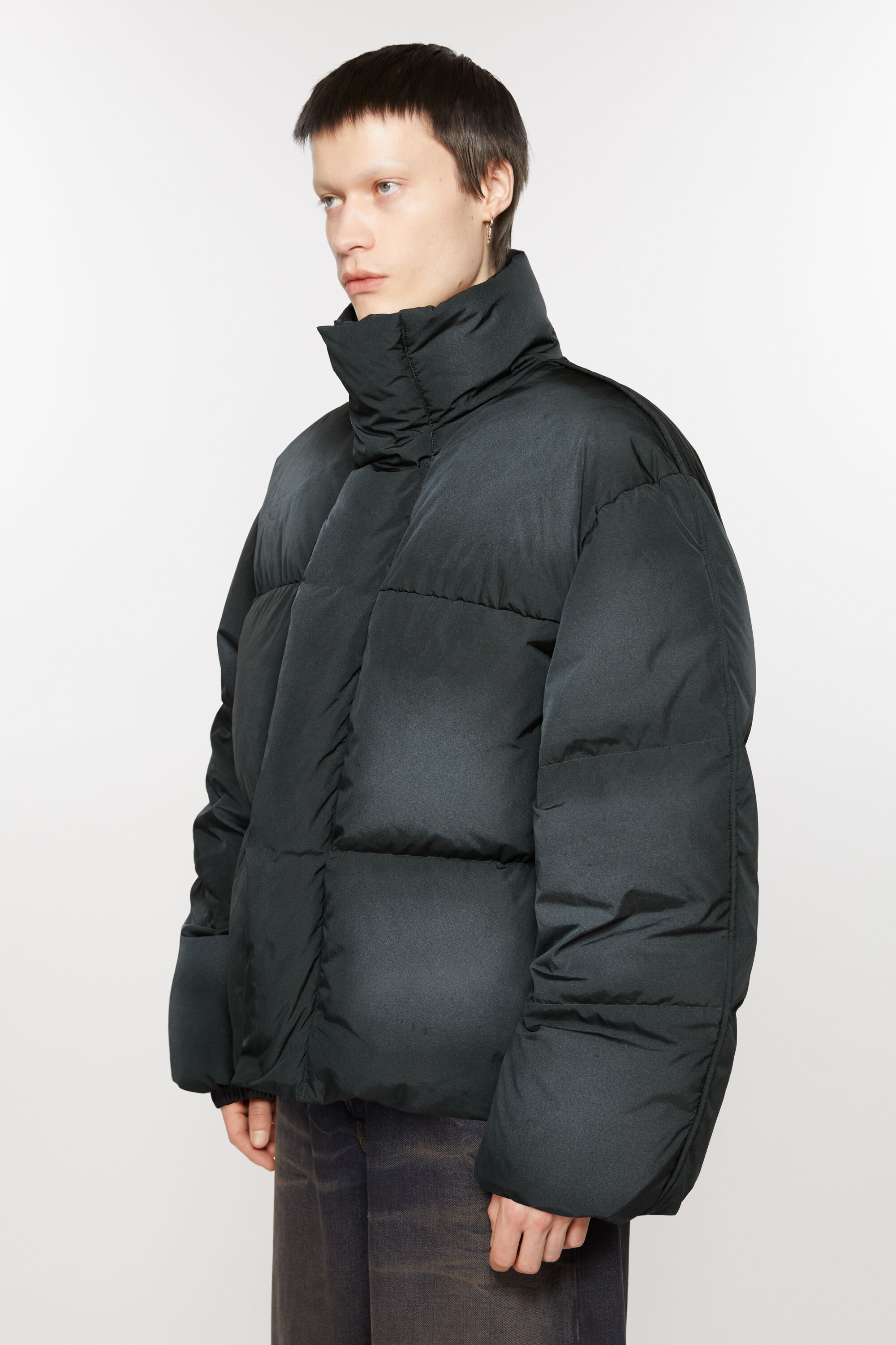 Puffer jacket sprayed - Black - 3